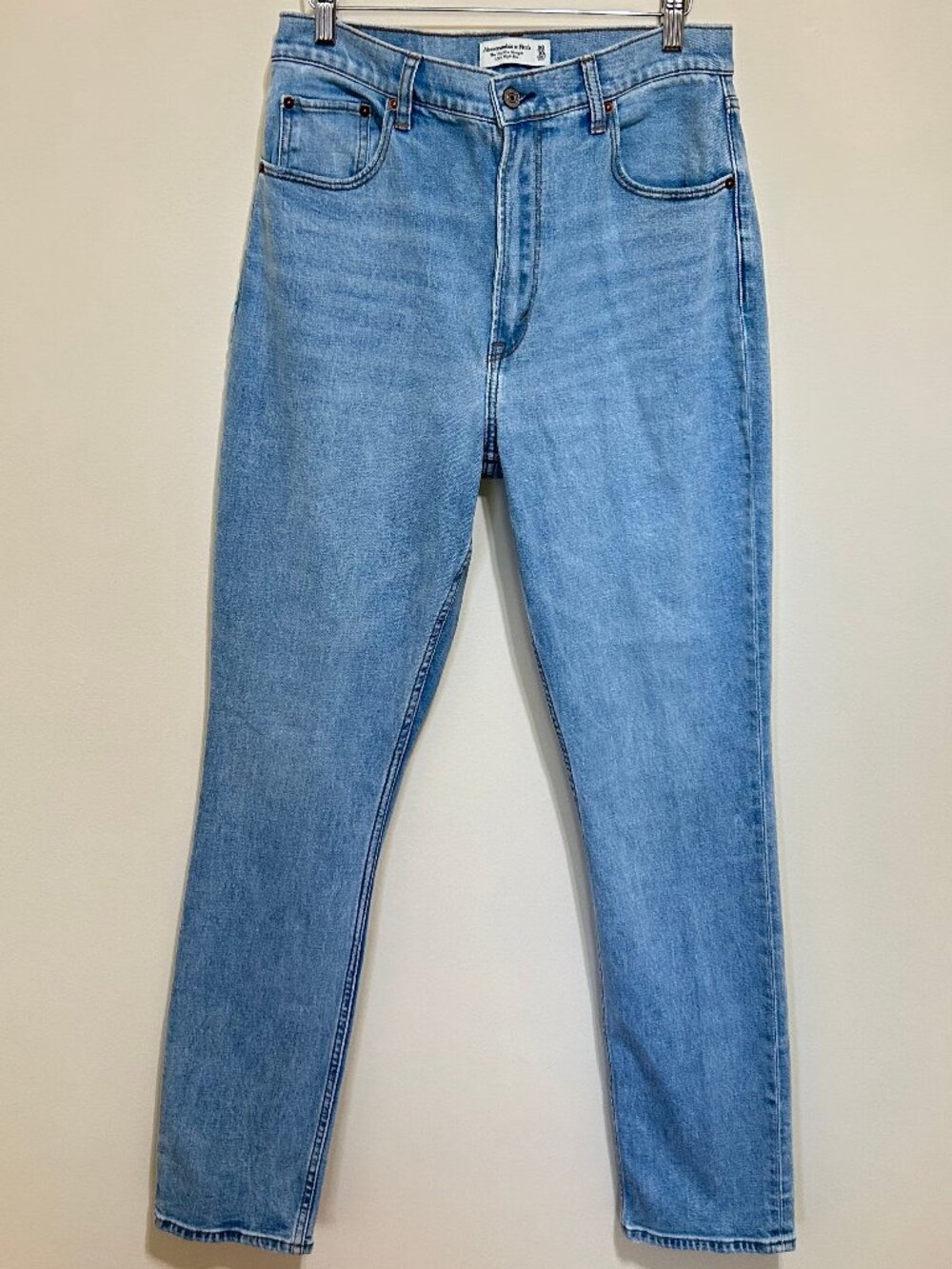 Abercrombie & Fitch The 90's Slim Straight Ultra High Rise Jean Blue Size 30/10